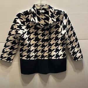 Worthington Black and White Houndstooth Jacket
